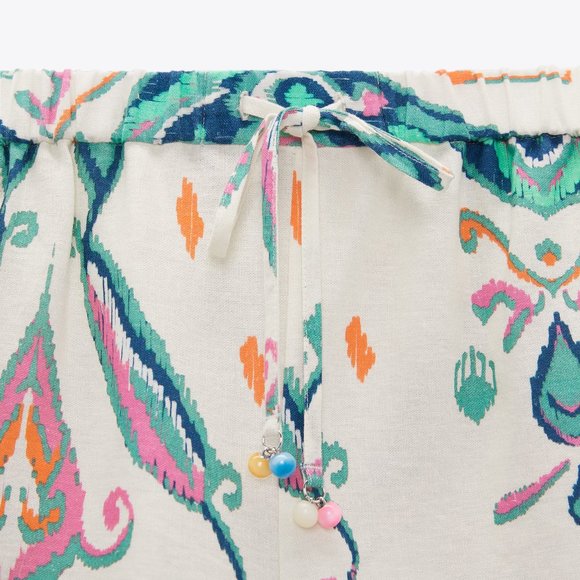 ✨HOST PICK✨ Zara Linen Blend Printed Shorts - Picture 7 of 14